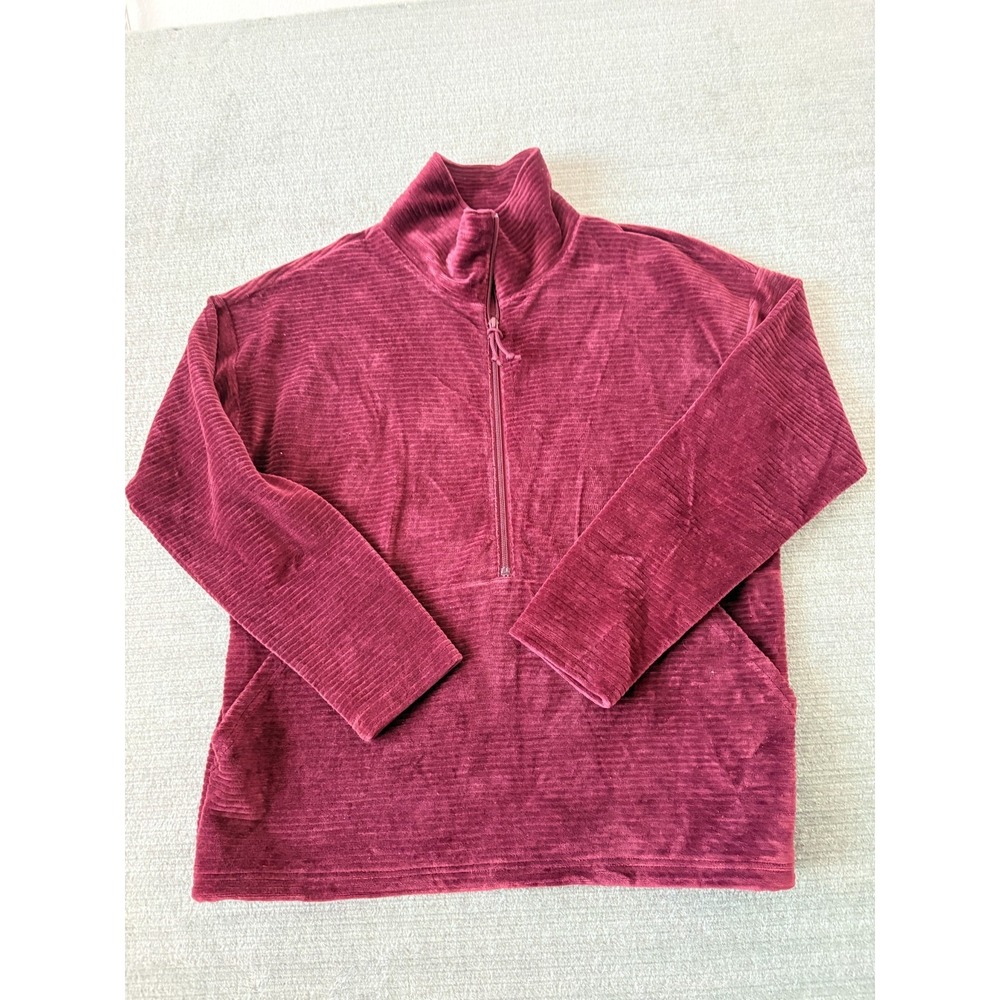 LL Bean Women's Soft Stretch Corduroy Pullover  Half-Zip Women M Outdoors‎